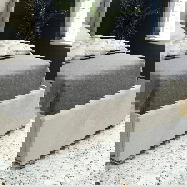 Casa Magna Bellini Wide Curved Winged Upholstered Soft Velvet Bed Frame - Cream