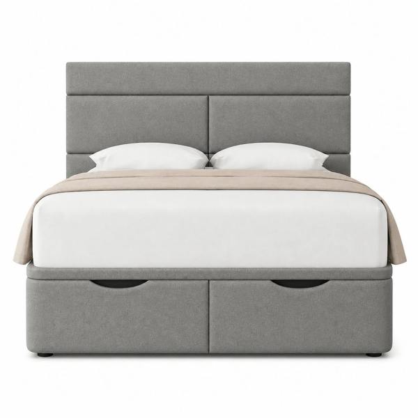 Great British Beds Athens Divan Ottoman Bed - Silver Plush