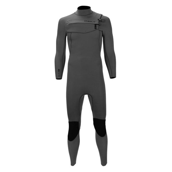 Sola Mens H2O - Back Zip 3/2mm Glued & Blind-Stitched Fullsuit Wetsuit - Shadow Grey