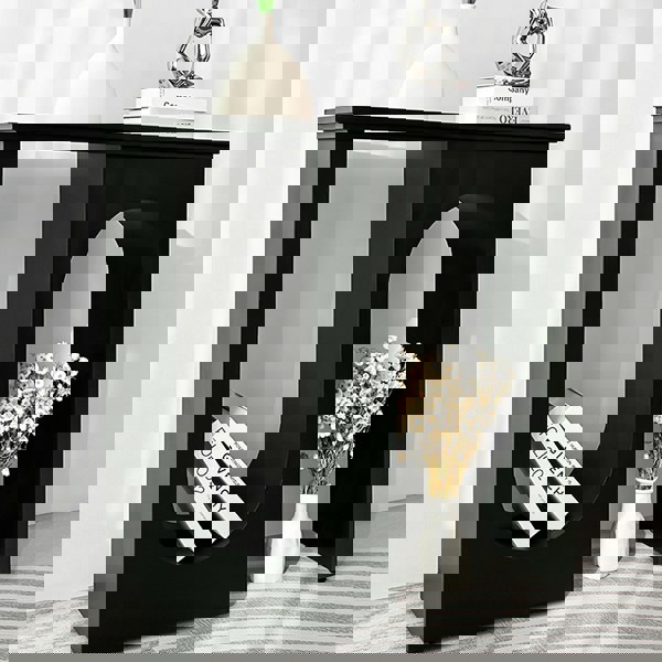 Hadza U Shape Console Table, Black-Rit Concept-Rit Concept