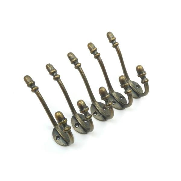 Cast Iron Acorn Design Hat & Coat Hook In Antique Copper Finish 130mm - Pack of 5