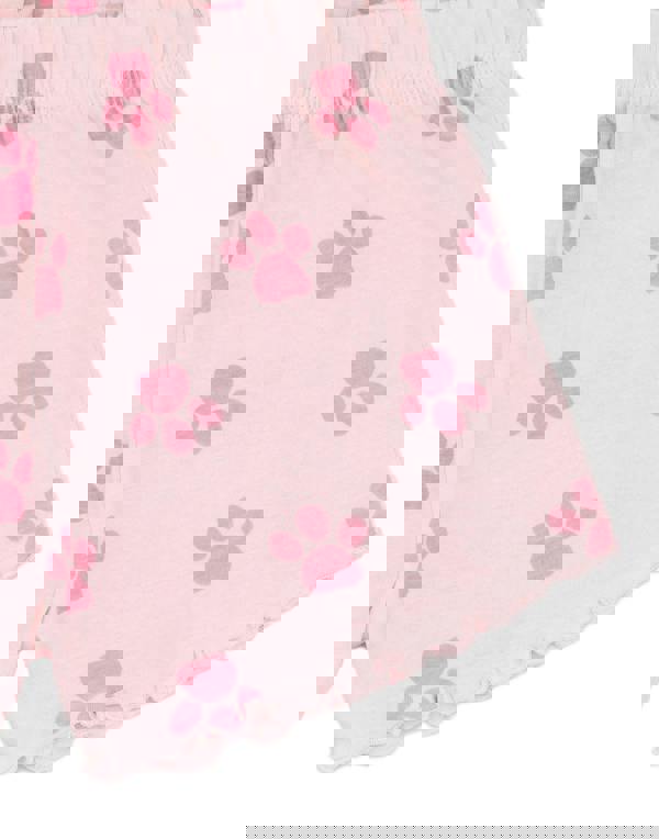 Paw Patrol Girls Pink Front Print & Bottom AOP Short Sleeve Short Leg Pyjama Set