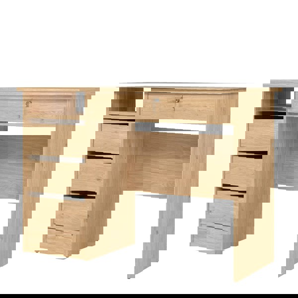 Furniture To Go Function Plus Desk (3+1) Handle Free Drawer in Jackson Hickory Oak