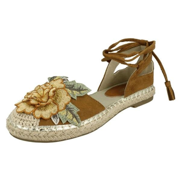 Spot On Ladies Spot On Ankle Tie Up Espadrilles F2263