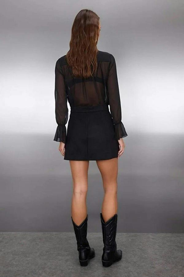 WOVCOR A-line Mini Knit Skirt