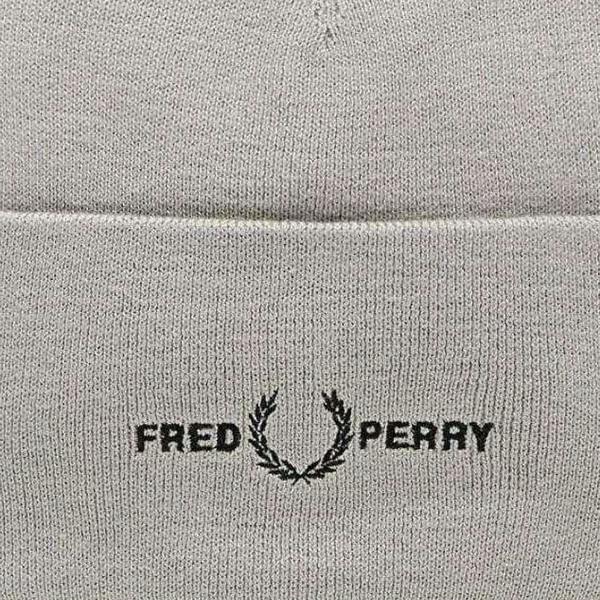Fred Perry Unisex Adult Graphic Logo Beanie - Concrete - 