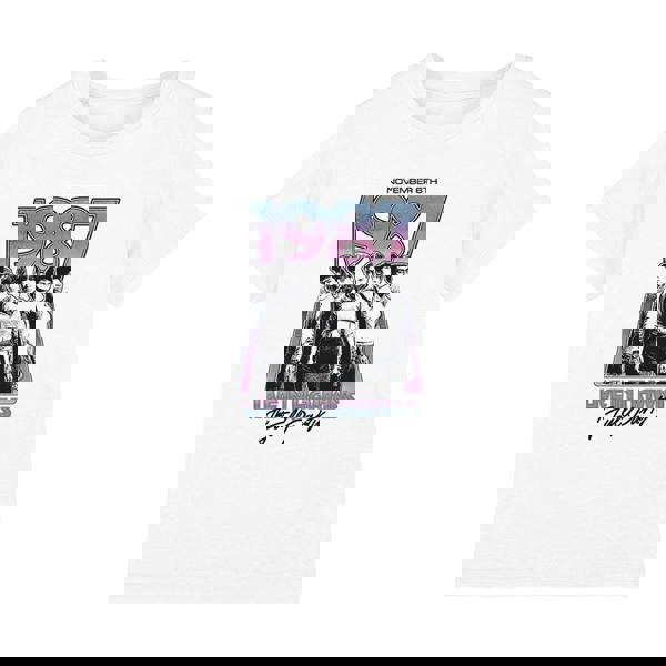 Stranger Things Childrens/Kids Hawkins 1987 Group Tour Poster T-Shirt - White - 