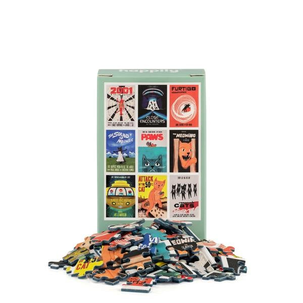Happily Puzzles Movie Cats - 99 Piece Mini Jigsaw Puzzle