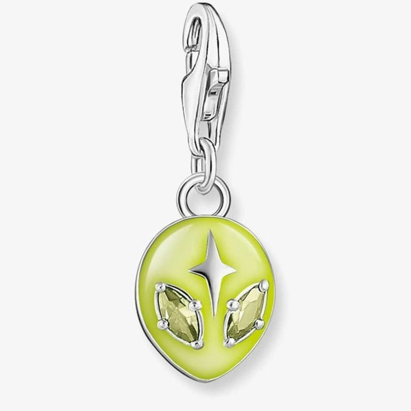 THOMAS SABO Green Cubic Zirconia Yellow Alien Charm 2053-041-4