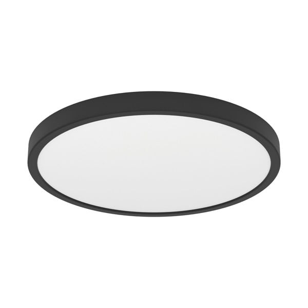 EGLO Fueva 6 Ultra-Slim Surface-Mounted Black Round LED Ceiling Light WBS