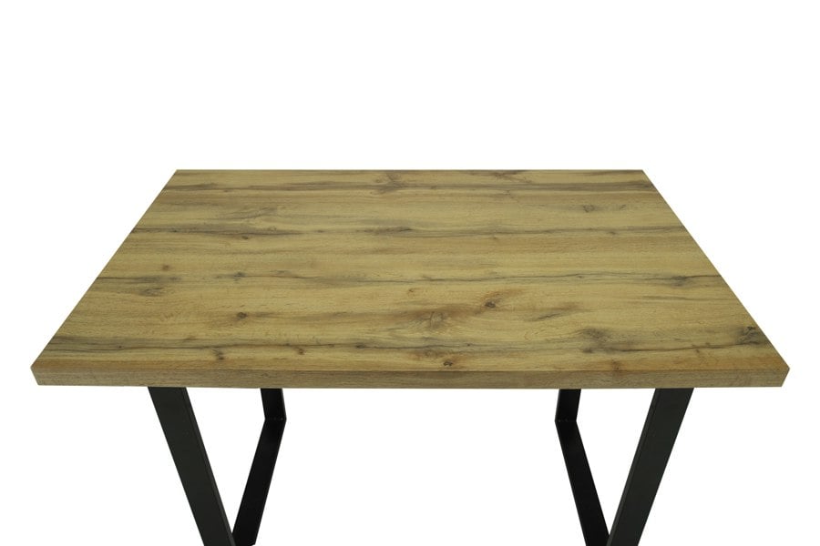 Indoor Living Colorado Oak Dining Table with Industrial Black Legs