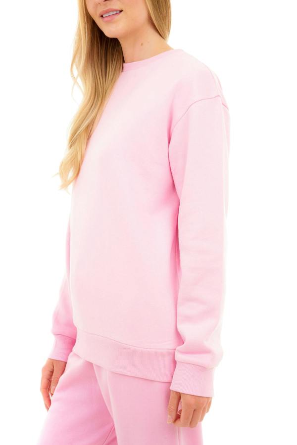Smart Living Women's Crew Neck Sweatshirt - Ultra-Soft Casual Pullover for Everyday Comfort - Pink