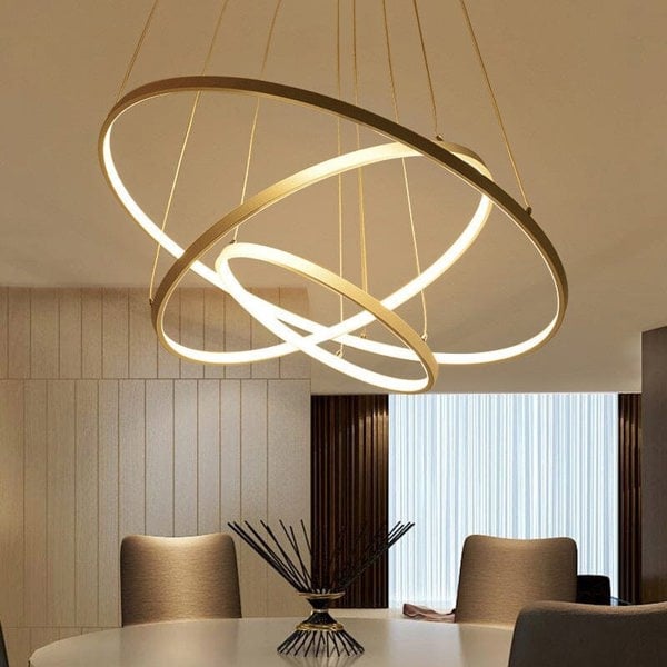 Modern Led Pendant 3 Acrylic Ring Chandelier Pendant Lights Living and Home