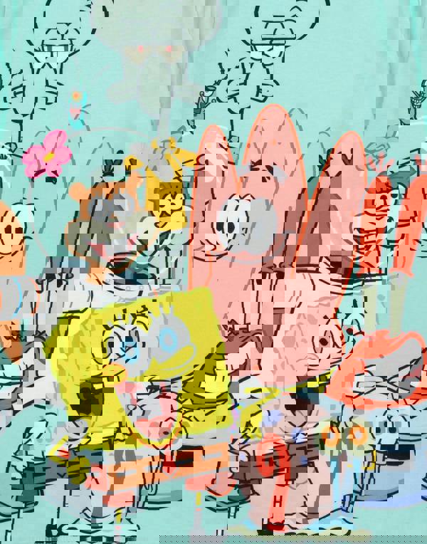 SpongeBob SquarePants Boys Multicoloured Character Pose Short Sleeve Short Leg Pyjama Set