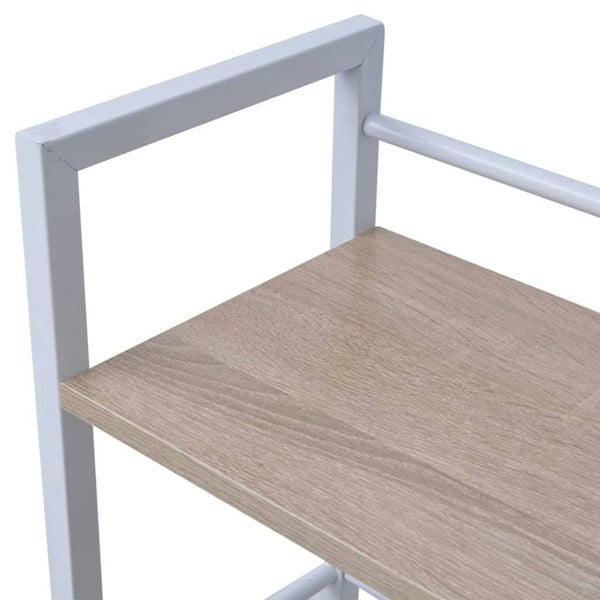 Berkfield Desk with 4-Tier Bookcase Oak