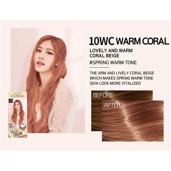 MISE EN SCÈNE Hello Cream Hair Colour Kit #10WC Warm Coral