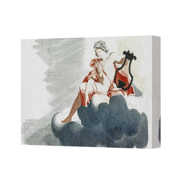 Benjamin Tate Design Canvas Art Muse Playing Lyre On Cloud Classical Wall Decor