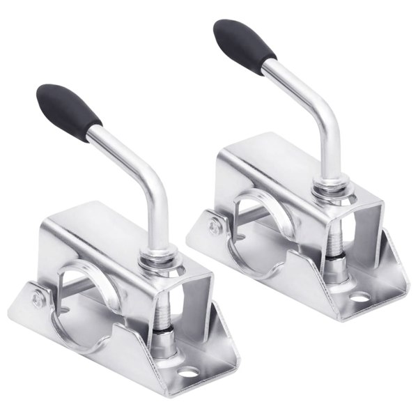 Berkfield Jockey Wheel Clamps 2 pcs 13.5x6.5x14 cm Galvanised Steel