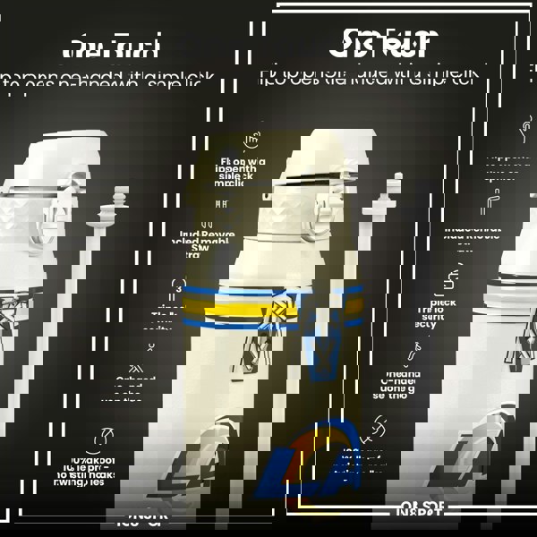 ION8 NFL x ION8 Insulated Steel Water Bottle, NFL Rams, 750ml (24oz)