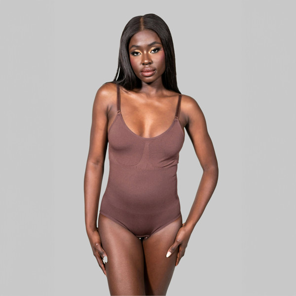 IvyEkongFashion shape wear ARHANA Tan Firm Hold Bodysuit Shape Wear