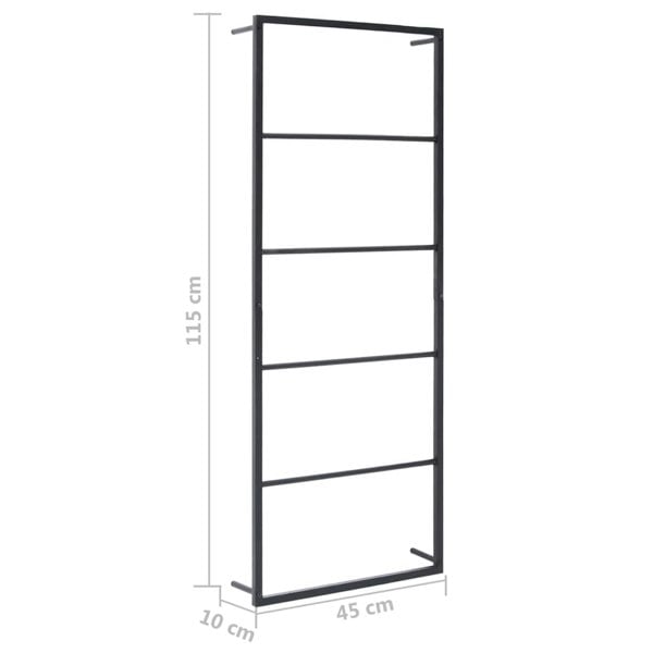 Berkfield Towel Rack Black 45x10x115 cm Steel