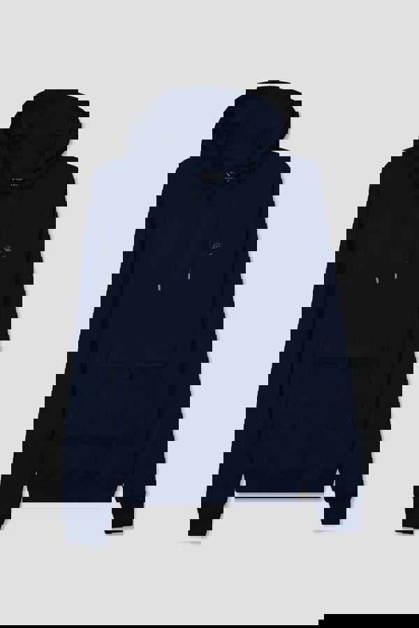 ENORSIA Men's Flap Detail Kangaroo Pocket Hoodie