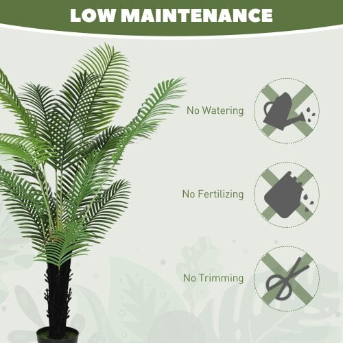 Wyld Haus Seta Tall Artificial Areca Palm With Layered Leaf Detail In Pot 175cm Green