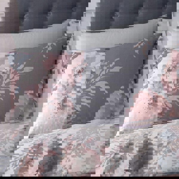 Catherine Lansfield Dramatic Floral Grey Duvet Cover Set