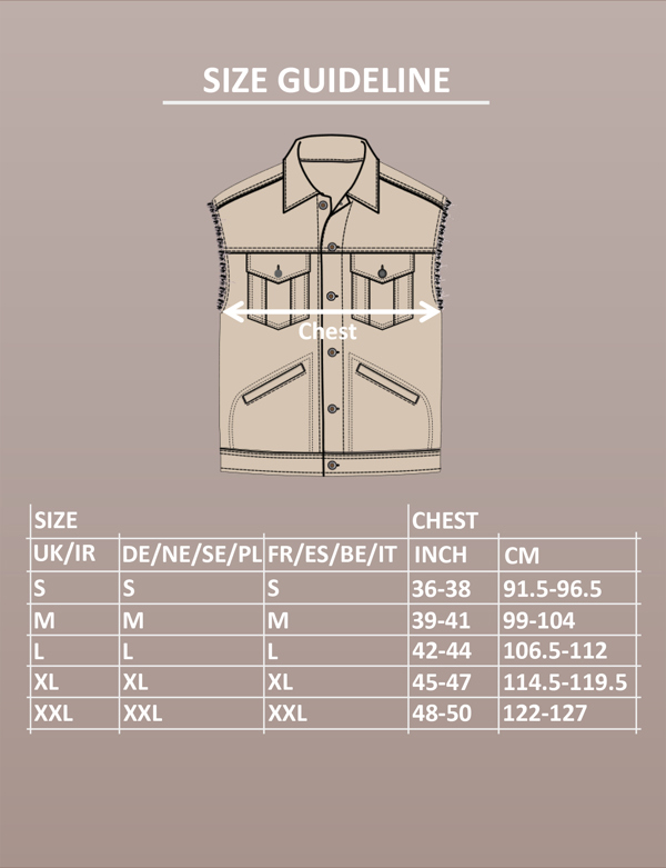 ENORSIA Men's Regular Fit Stretch Denim Sleeveless Jacket