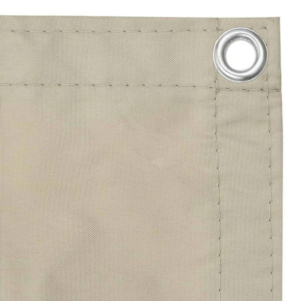 Berkfield Balcony Screen Beige 120x600 cm Oxford Fabric