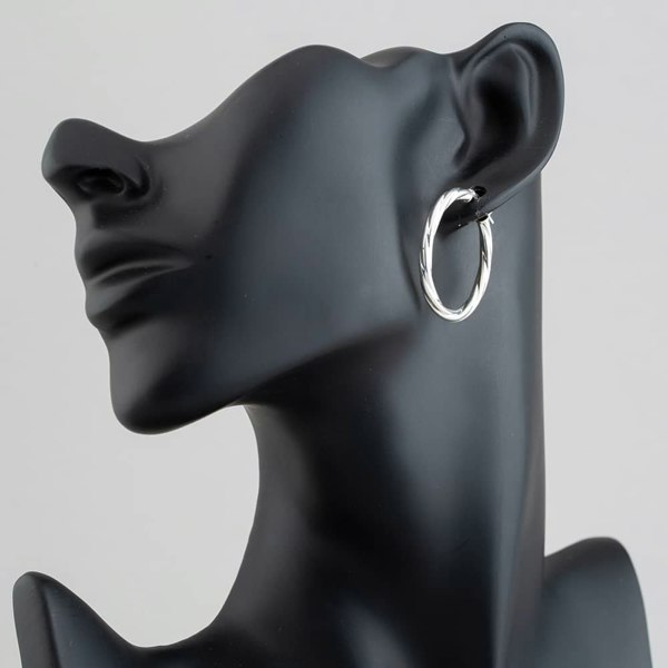 T. H. Baker Silver Twisted Hoop Earrings 8-53-9039
