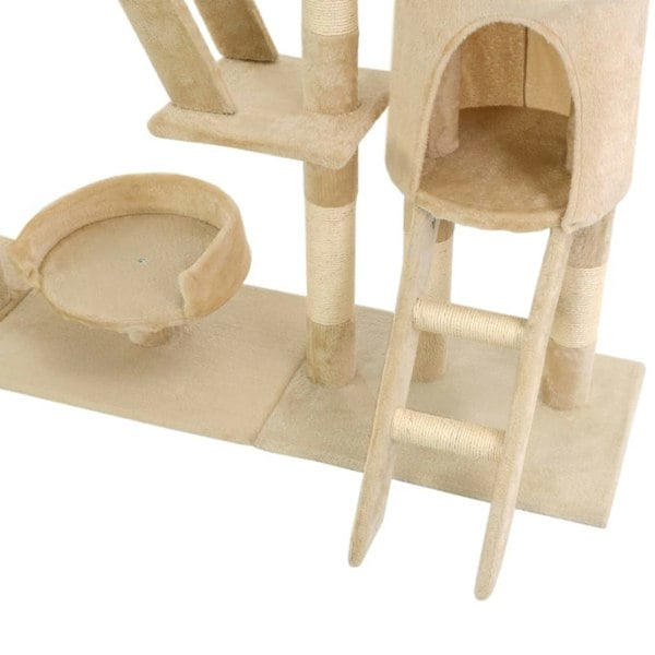 Berkfield Cat Tree with Sisal Scratching Posts 230-250 cm Beige