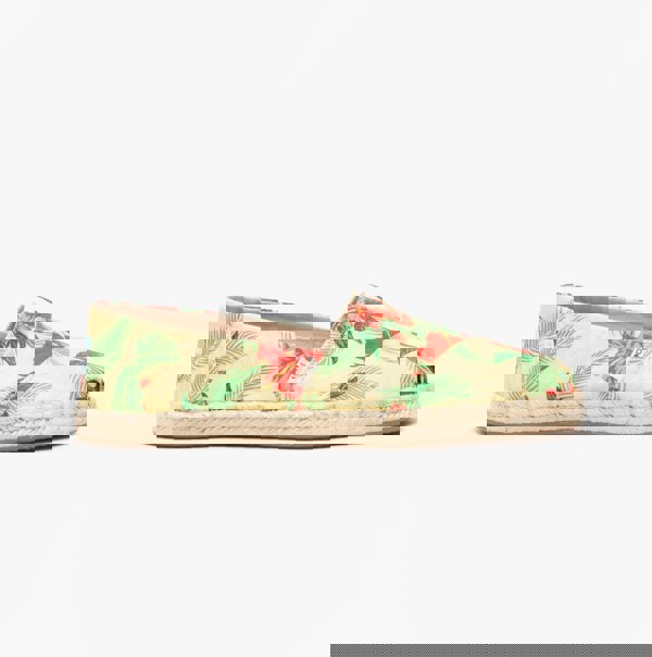 TOMS ALPARGATA ROPE Womens Canvas Shoes Yellow Hibiscus