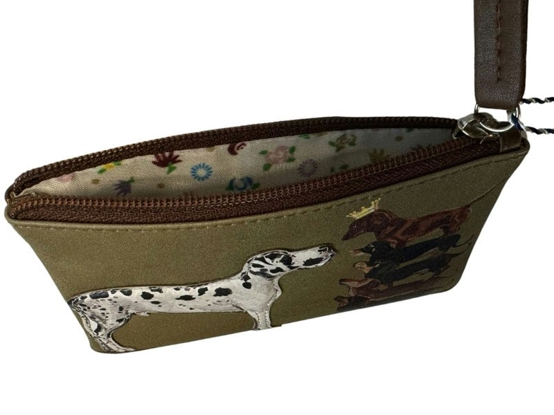 Mala Leather King of Dogs Dachshund Great Dane Leather Coin Purse