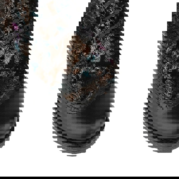 Embassy London Hatter - Dark Winter Foil & Pink - Women's Leather Ankle Lace-up Boot