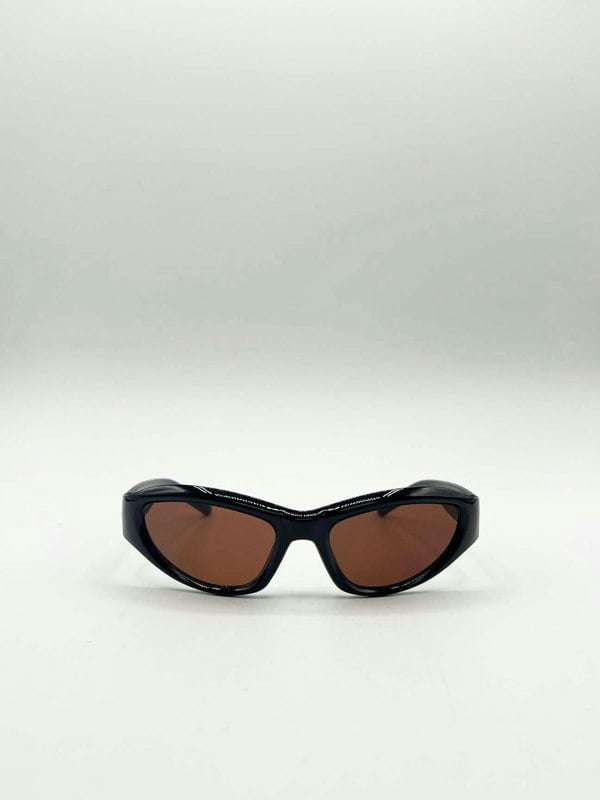 SVNX Star Racer Sunglasses in Black Brown