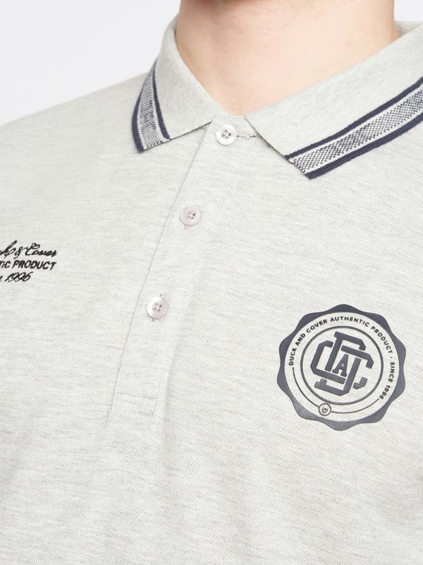 Duck and Cover Keyaan Polo - Grey Marl