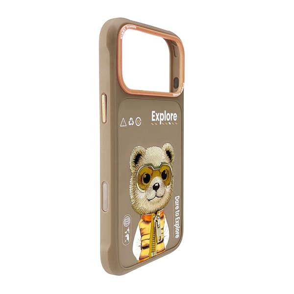 Nimmy Friends Nimmy Cool & Cute 2.0 Bear Case with MagSafe for iPhone 17 Pro Max 6.9" Brown Orange - N-KMLL-IP17-PRO-MAX-011-B