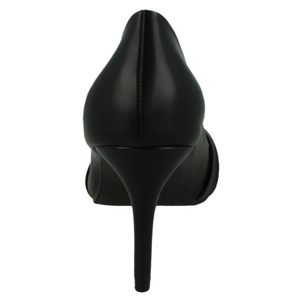 Spot On Ladies Spot On High Heel Pointed Toe Court Shoes with Glitter Twist Knot F90131