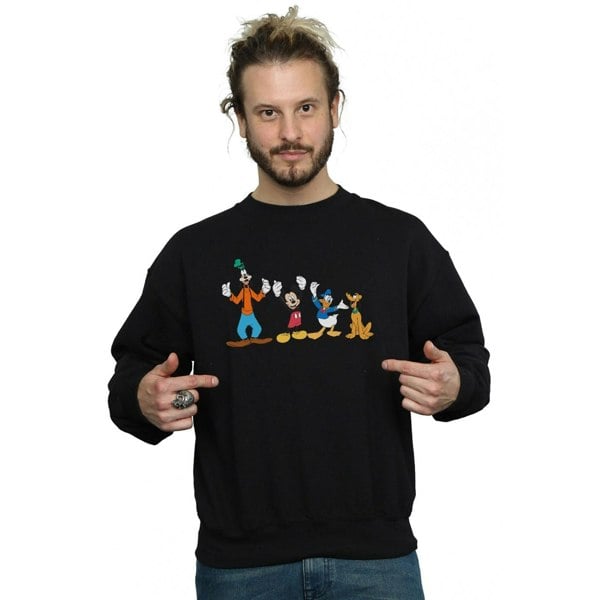 Disney Mens Mickey Mouse Friends Sweatshirt - Black