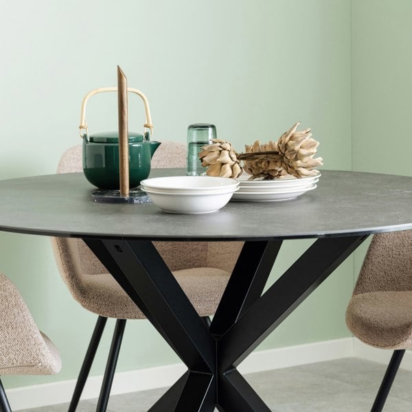 Furniture To Go Heaven Dining Table with Ceramic Black Top