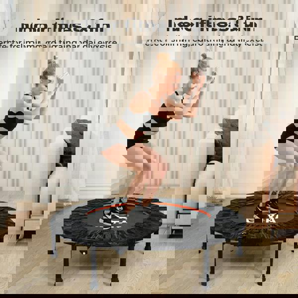 Centra 40 Inch Mini Trampoline Bounce Round Exercise Home Gym Fitness Rebounder