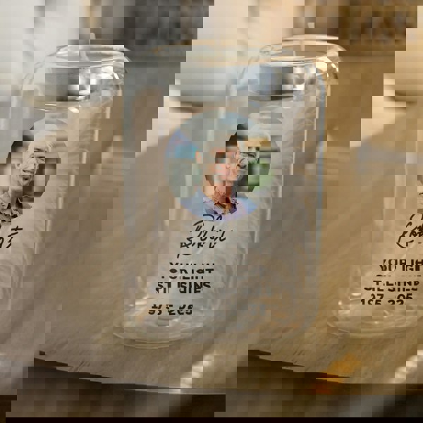 Personalised Memento Company Personalised Photo Upload Memorial Feather Tealight Holder