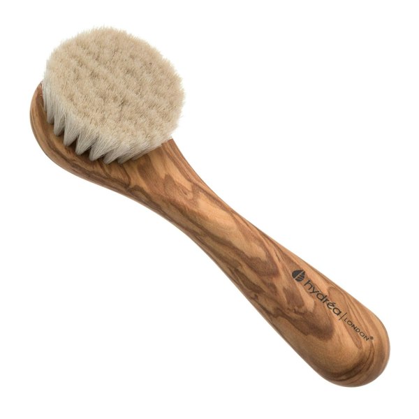 Hydréa London Premium Olive Wood Facial Brush - Super Soft Exfoliating Natural Bristle