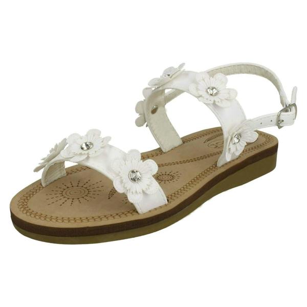 Spot On Girls Spot On Slingback Flowery Sandals