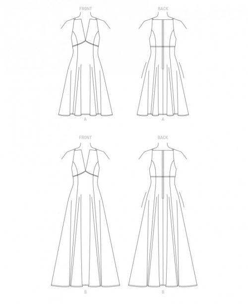 Vogue Sewing Pattern 1882, Dresses for Women, B5 (8-10-12-14-16) - Intermediate