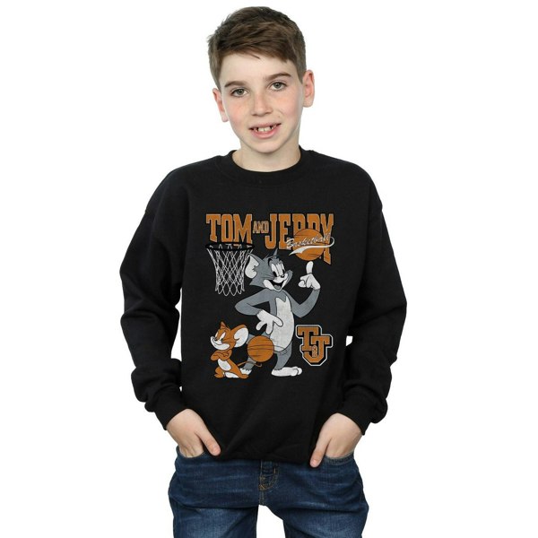 Tom and Jerry Boys Spinning Basketball Sweatshirt - Black