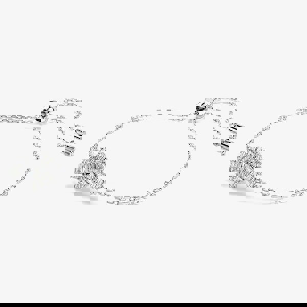 Swarovski Matrix Rhodium Plated White Zirconia Knot Bracelet 5731101