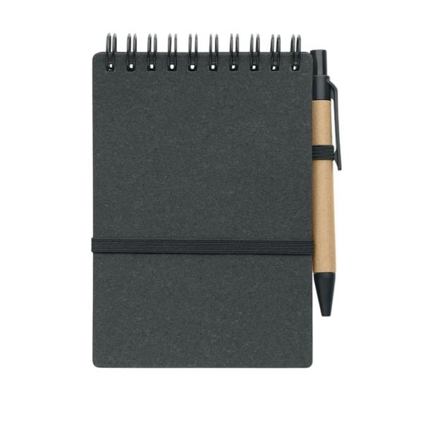 MidOcean Notie Recycled Notebook with Pen - Stone Grey - 
