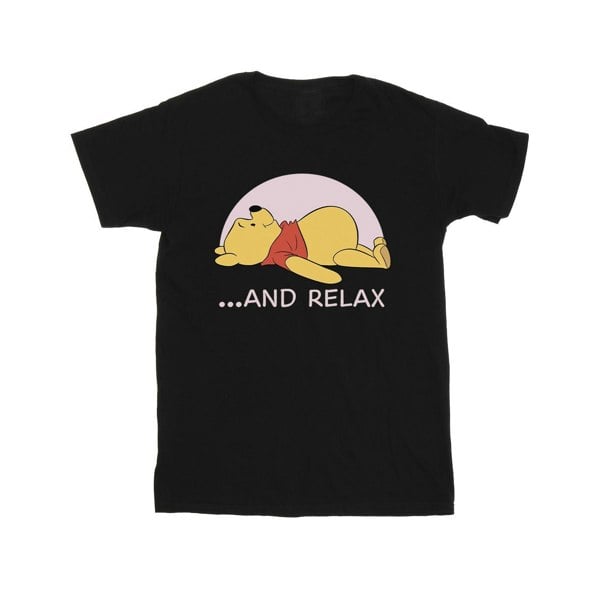 Disney Mens Winnie The Pooh Relax T-Shirt - Black